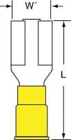 2JLV6 Female Disconnect, Yellow, 12to10AWG, PK500