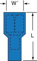 2JMA3 Female Disconnect, Blue, 16to14 AWG, PK1000