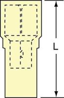 2JME2 Female Disconnect, Yellow, 12to10AWG, PK500