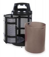 2KDF7 Waste Receptacles, Side Door, 38G, Black