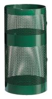2KDK1 Park Basket, Pole/Wall Mount, 10G, Green