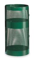 2KDK3 Park Basket, Pole/Wall Mount, 22G, Green