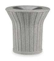 2KDN1 Waste Receptacle, Round, 21G, Gray