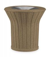 2KDN9 Waste Receptacle, Round, 21G, Brown