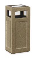 2KDP1 Receptacle, Ash/Trash, Hinged Top, Brwn, 12G