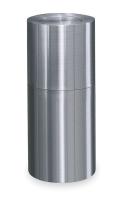 2KDP6 Waste Container, Flip Top, Aluminum, 15G