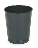 2KDY2 Round Wastebasket, 6.5 G, Black