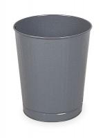 2KDY3 Round Wastebasket, 6.5 G, Gray