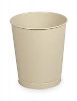 2KDY4 Round Wastebasket, 6.5 G, Almond