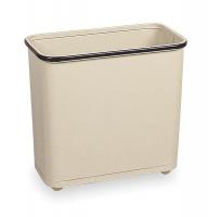 2KDY5 Rectangle Wastebasket, 7.5 G, Almond