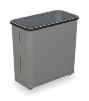 2KDY7 Rectangle Wastebasket, 7.5 G, Gray