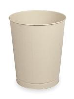 2KDY8 Round Wastebasket, 11 G, Almond