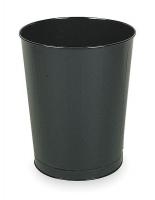2KDY9 Round Wastebasket, 11 G, Black