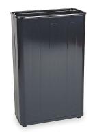 2KDZ3 Rectangle Wastebasket, 24 G, Black