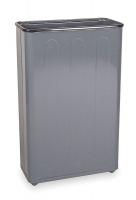 2KDZ4 Rectangle Wastebasket, 24 G, Gray