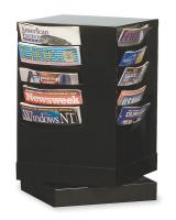 2KEF9 Magazine Display, 20 Compartments, Black