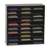 2KEG4 Literature Rack, Compartment 30, Blk