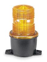 2KFE3 Low Profile Warning Light, LED, Amber, 120V