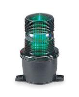 2KFE4 Low Profile Warning Light, LED, Green, 120V