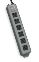 2KGD7 Outlet Strip, 20A, 6 Outlets, 15 Ft. Cord