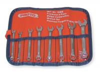 2KGJ4 Combo Wrench Set, Antislip, 1/8-3/8 in, 8Pc