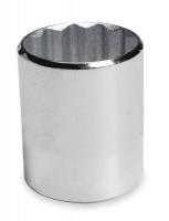 2KGN4 Socket, Standard, SAE, 1/2 Dr, 12 Pt, 1 1/2 L