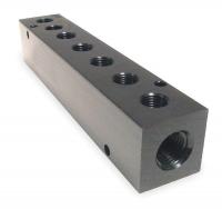 2KGZ7 Manifold, 1/4 In Inlet, 7 Outlets, Alum