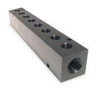2KHE1 Manifold, 1/2 In Inlet, 8 Outlets, Alum