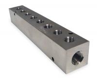 2KHG9 Manifold, 1/2 In Inlet, 8 Outlets, Alum
