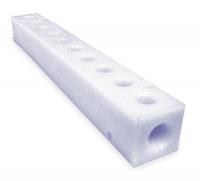 2KHL1 Manifold, 3/8 In Inlet, 10 Outlets, Poly