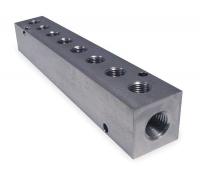 2KHL5 Manifold, 1/4 In Inlet, 8 Outlets, SS