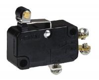 2KRG7 Mini Swch, 10A, SPDT, Shrt Hinge Rollr Levr