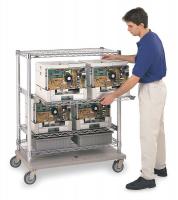 2KTD9 Wire Cart, 28 In. W, 43 In. L, Steel