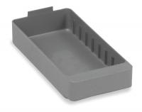 2KWA7 Shelf Bin, L 11 5/8, W 5 9/16, H 2 5/8, Gray