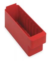 2KWB2 Shelf Bin, L 11 5/8, W 3 3/4, H 4 5/8, Red