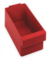 2KWB5 Shelf Bin, L 11 5/8, W 5 9/16, H 4 5/8, Red