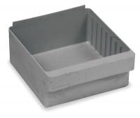 2KWB7 Shelf Bin, L 11 5/8, W 8 3/8, H 4 5/8, Gray