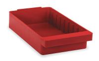 2KWB8 Shelf Bin, L 11 5/8, W 8 3/8, H 4 5/8, Red