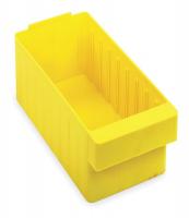 2KWC6 Shelf Bin, L 17 5/8, W 5 9/16, Yellow