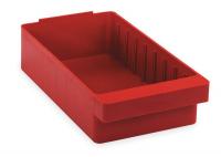 2KWD2 Shelf Bin, L 17 5/8, W 8 3/8, H 4 5/8, Red