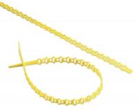 2KXH2 Cable Tie, Reusable, Yellow, PK100