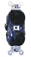 2LBR8 Receptacle, Duplex, 5-15R, 125V, Black