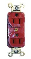 2LBV8 Receptacle, Duplex, 5-15R, 125V, Red