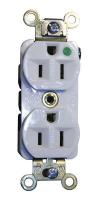 2LBX3 Receptacle, Illuminated, 5-15R, 125V, White