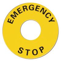 2LCC3 Legend Plate, Emergency Stop, UseW/ 22mm