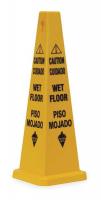 2LEC6 36&quot; Multilingual &quot;Caution Wet Floor&quot; Ylw