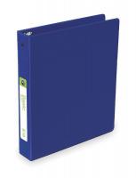 2LJJ8 Binder, Basic, O-Ring, 1 1/2, Vinyl, Blu