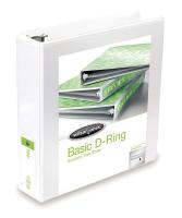 2LJR7 Binder, Basic, D-Ring, 2in, Vinyl, Wht