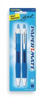 2LTX7 Gel Pen, Retractable, Medium, Blue, PK 2
