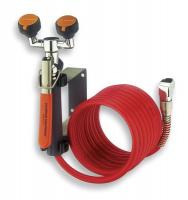 2LVK7 Dual Head Drench Hose, Wall Mount, 12 ft.